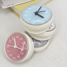 파스텔 벽시계 탁상시계 미니시계 화장실시계 4color, 그레이