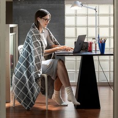 이탈리아 이메텍 전기담요 다용도 전기이불 캠핑담요 오버블랑켓 포켓형 싱글 GOK-918 (그레이 체크), 이탈리아 이메텍 전기담요 다용도 전기이불 캠핑담요 오버