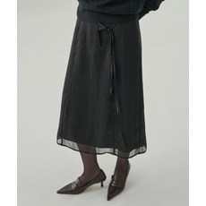 [국내매장정품] 드로우핏 DRAW FIT 우먼 DRAWFIT WOMEN 레이시 레이어드 롱 스커트 [BLACK] DFWMSK5201BK 169784