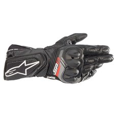 Alpinestars SP-8 V3 觸控長手套 全粒面皮革耐磨舒適, 黑白,M, 1個