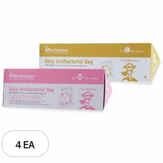 퍼펙션 항균 아기 지퍼백 M 15p + L 15p, 4세트
