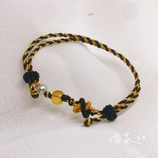 儒家寶寶 彌月金飾手繩，9999純金星星相思豆方塊編織手鍊，多款可選，寶寶彌月禮最佳推薦