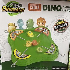 恐龍戰鬥陀螺 陀螺 陀螺盤 恐龍陀螺 戰鬥陀螺盤 旋轉陀螺 露營玩具 幼兒玩具 兒童玩具 生日禮物 幼稚園分享禮, 1個, 恐龍陀螺盤(4人)2款隨機一個
