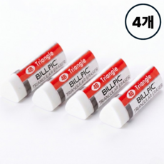 빌픽 잘지워지는 모서리 삼각 지우개 4B, 4개, 클린화이트