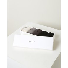 26SS 그레이 단색 면혼방 장목양말5종세트 HISS6E511G1