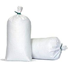 샌드백 초강력 빈 녹색 직물 폴리프로필렌 샌드백끈 포함 최대 UV 차단 14인치 x 26인치 10개입, 1개 (10개 묶음), 흰색