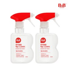 [2개 세트] 비앤비 무알콜 안전 살균 소독 제균 스프레이 300ml