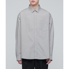 MUSINSA STANDARD 오버사이즈 포플린 셔츠 [라이트 웜 그레이] 252739