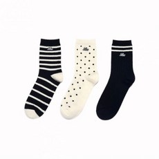 [매장정품] LEE 여성 패턴 삭스 3PACK 네이비 LE2601SK73NA
