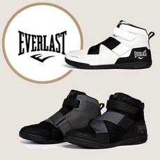 에버라스트복싱화 이중벨크로 트레이너화 Black White 2종