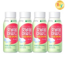 한국야쿠르트 HY 구름처럼 가뿐한나 갓비움 마일드 애사비, 230ml, 4개