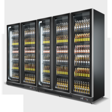 맥주 주류 쇼케이스 냉장고 양문형 냉장쇼케이스 편의점, 소형냉동고 500x510x835 자물쇠백광부착