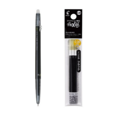 파이롯트 프릭션 슬림 볼펜 0.38mm + 리필심 0.38mm, 블랙, 1세트
