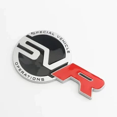 랜드로버 레인지로버 스포츠 스티커 액세서리용 메탈 블랙 레드 로고 엠블럼 자동차 트렁크 배지 데칼 3D 494 L494 SVR SVR, Matt Silver BlackRed /, 상세설명참조, 상세설명참조