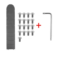 Xiaomi M365 스쿠터 키트 용 배터리 컴 파트먼트 하단 커버 17PCS 나사가있는 실리콘 발 패드 수리, [01] a set