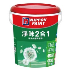 【歐樂克修繕家】立邦 2合1 乳膠漆 內牆乳膠漆 二合一 全效乳膠漆 含有 矽藻土顏料, 1個, 百合白/5L