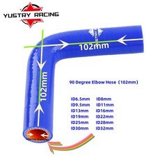 차량 호스 클램프 13 9 mm 겹 인터쿨러 5 16 커플러 25 실리콘 3 ID 엘보 90 11 흡입 블루 22 도 30 6 102mm 8 길이 19 28, 1개