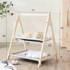강아지바운서 애완견 안락 고양이 캠핑의자 해먹 펫, 1개, 이중층 블루