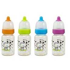 台灣尚勇 Basilic 貝喜力克 D100防脹氣PES葫蘆型奶瓶 120ml S, 1個, 桃