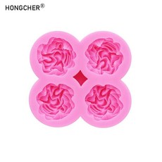 장미 머리 장식 신발 가방 수지 쥬얼리 드립 금형 초콜릿 케이크 디저트 실리콘 몰드, 1개, 6. Pink