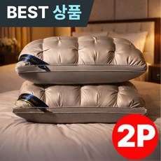 아엘론 꿀잠각 호텔 베게 배게 숙면 기능성, 2개, 클래식그레이