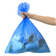 파란 다용도 채소 쌈채소 배달 대형 분리수거 재활용 쓰레기봉투 비닐봉지, 1개, 100개, 중(M)