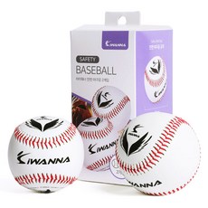 아이워너 안전야구공 2개입 유소년 야구 캐치볼 연습용