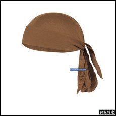 【野戰搖滾-生存遊戲】高品質萊卡海盜頭巾、海盜帽【黑色、綠色、沙色、碳灰色】自行車登山防曬戶外頭盔頭套迷彩頭巾, 狼棕色, 1個