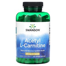 스완슨 아세틸 L-카르니틴 500mg 베지 캡슐, 240개입, 1개, 240정