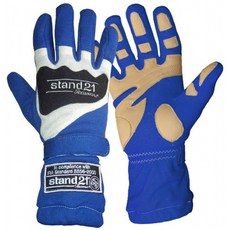 STAND 21 Daytona Gloves 賽車手套 符合 FIA Standard 8856-2000, 藍,8