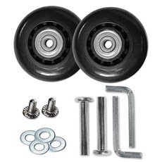 Tostyles 68mm x 24mm 슈트케이스 교체 바퀴 수하물 360도 회전 튼튼한 2개 2873556