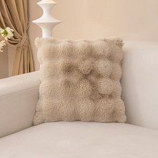 부드러운 고급스러운 북유럽 스타일 쿠션 솜 솜50, 1개, 토스카나-라이트카페두꺼운긴털