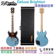 D'Angelico DELUXE BRIGHTON Neo Soul 電吉他 深藍 精緻工藝 附贈琴盒 紐約 潮牌, 1個