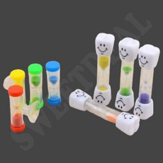 양치모래시계 모래멍 3분 타이머 흡착식모래시계 3분타이머, 치아모양 스탠드형, 1개