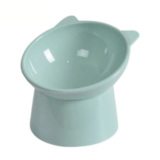 寵物高腳碗 護頸設計 寵物碗 貓碗 狗碗 飼料碗 水碗 斜口止滑碗 貓狗通用, 北歐綠、胭脂粉、青草綠、檸檬黃、北歐藍, 1個