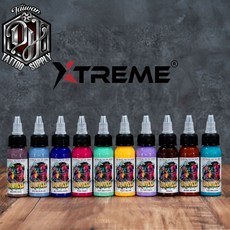Xtreme 塗鴉色系刺青墨水10色組合 (0.5oz 1oz) - DH TATTOO SUPPLY, 1oz10色X牌最新款塗鴉套裝組, 1oz10色X牌最新款塗鴉套裝組