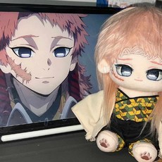 귀멸의칼날 사비토 20cm 솜인형 아이돌 솜깅이 피규어 팬아트 인형 애니메이션 솜인형옷, 뼈있음 토끼 벌거벗은 아기