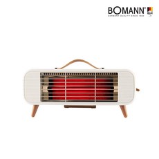 보만 레트로 원적외선 캠핑 전기난로 전기히터 1구 IEH1031W, 화이트베이지