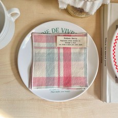 마니티체크 패브릭컵받침 체크 코스터 티코스터 4p, 마티니핑크코스터 4개, 1세트