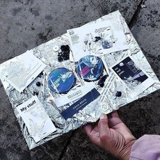 紫色痛包紮板成品背景板DIY材料全套裝飾物 - 懶人紮包必備, 銀光粼粼-成品