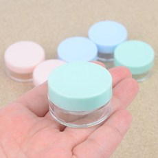 2P 납작 원형 케이스 원형납작케이스 수납케이스 약통, 1개, 랜덤