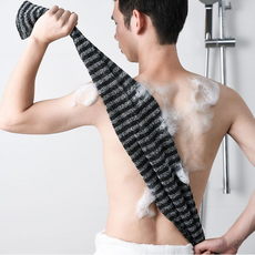 [시워니즘] 매일쓰는 바디 샤워타월 빠른건조 소프트 각질케어 25x100cm, 블랙, 1개, 1개입