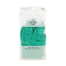 【GOOD LIFE 品好生活】家事清潔天然中厚型橡膠手套（L） 綠色, 1個