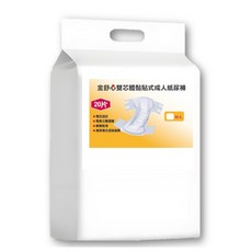 金舒心 雙芯體黏貼式成人紙尿褲 M-L號, 1個, 18片