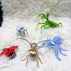 【】可愛卡通崑蟲蟲子蚊子蜘蛛掛件包掛車掛鑰匙扣手機繩創意噁搞玩具 ZK68, 1個, 一隻蜘蛛（本店所售均爲成品）,昆蟲掛件