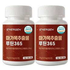 에버젠 마가목 추출물 루틴365 식약처 HACCP 인증, 2개, 60정