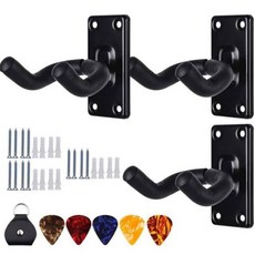 기타 행거 홀더 음악 가이함 GH 110P 스트링 우드베이스 악기스탠드자동 만돌린, 3개입 360g LYj