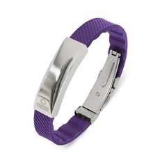 &MORE愛迪莫 Triboost 極致鈦鍺手環 (白鋼), 亞維儂紫, 1個