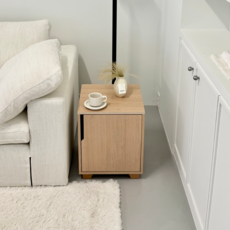 [국내생산][완제품배송]윈썸 베이 400 원도어 수납장, 메이플