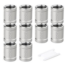 GORAGUCHI 10피스 304 스테인리스 스틸 1.3cm(1/2인치) NPT 암 파이프 피팅 커플링 연료/공기/물/가스/오일용 스레드, GORAGUCHI 10피스 304 스테인리스 스틸 1.